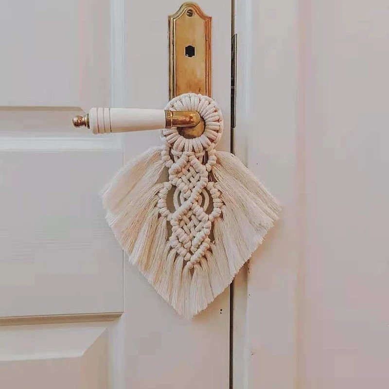 Bohemian Hangings Cotton Rope Braided Wall Hanging Handmade Tapestries Home Wall Decor Small Pendants Wall Hanging