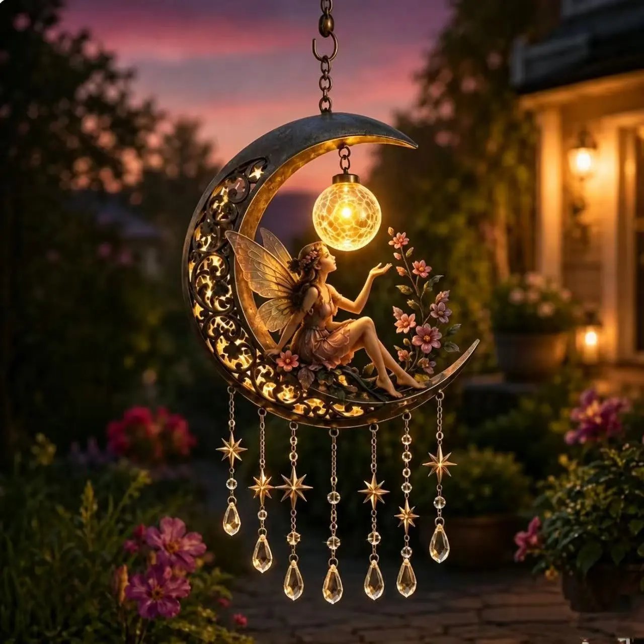 Magic Moon Garden Wind Chimemagic Moon Acrylic Garden Wind Chime S | Home Decor