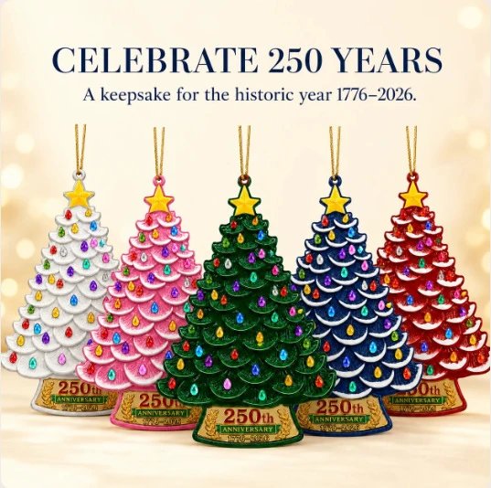 250th Nostalgic Christmas Tree Ornament 250 Christmas Tree Ornament S | Christmas Decor