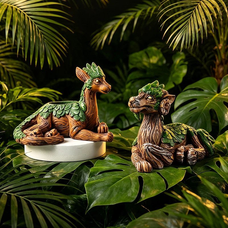's Succulent Dragon Garden Guardian Garden Decor Ornament Tabletop Decor Resin Decorative Craft Ornament | Decorative Figurine