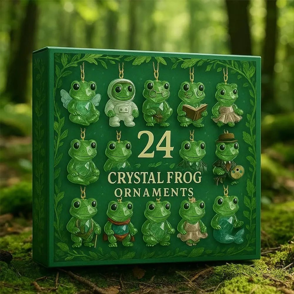 24-day Frog Ornament Advent Calendar Frog Christmas Advent Calendar | Christmas Decor