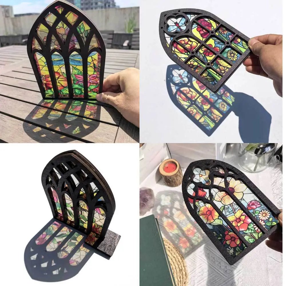 Tgmz001 010 Translucent Wooden Ornament Translucent Pendant Home Decor False Window Desktop Table Wall | Wall Decor