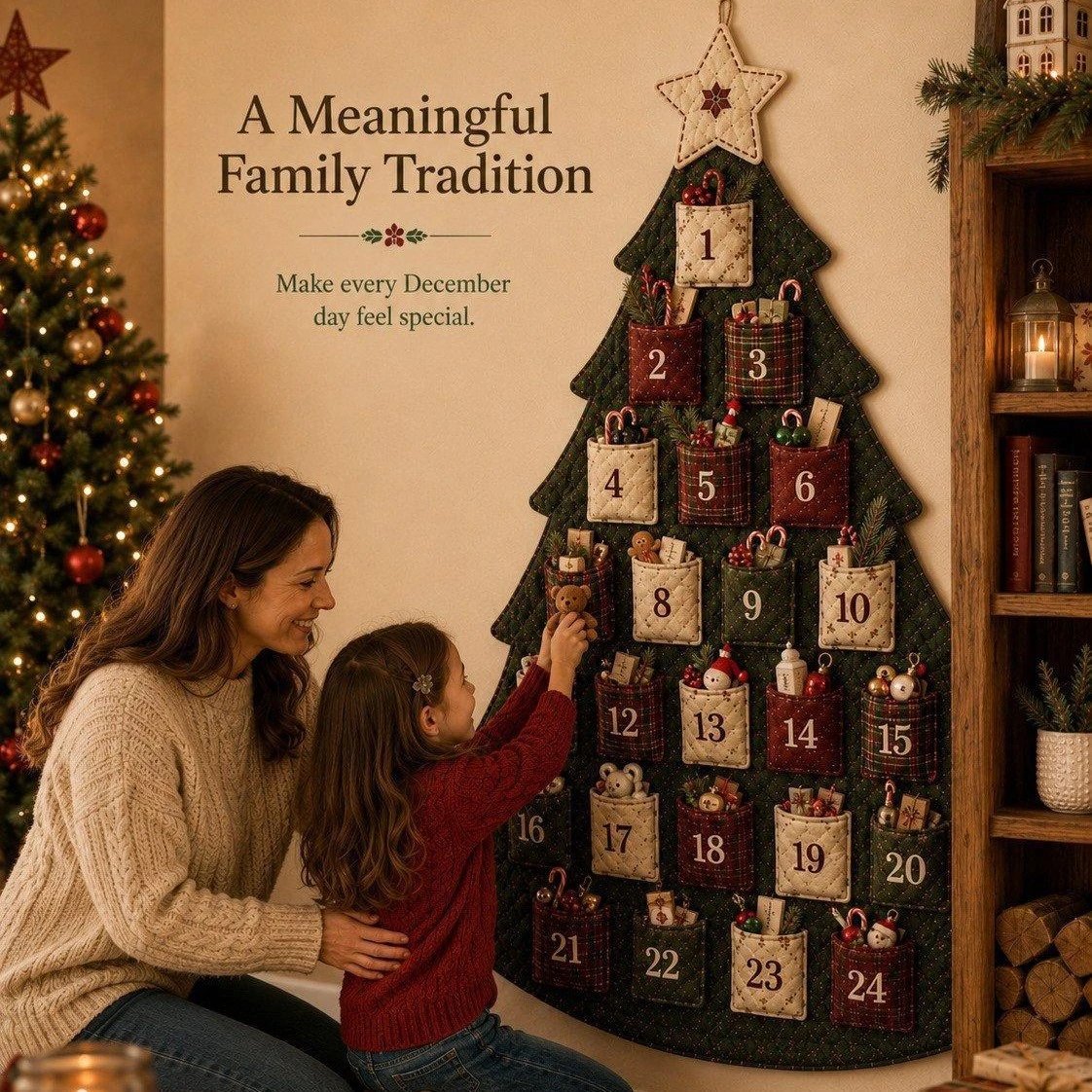 DIY 24pocket Fabric Christmas Advent Tree Kit24 Pocket Christmas Tree S | Christmas Decor