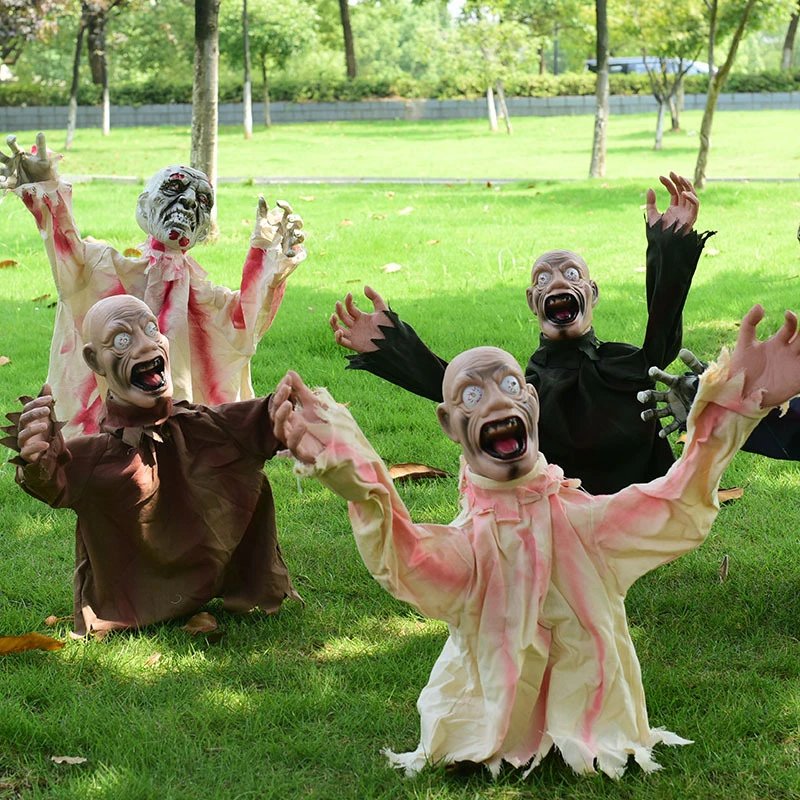 Halloween Horror Decorative Ground Insert Large Swinging Ghost 's Voice-activated Decorative Scary Props | Halloween Decor